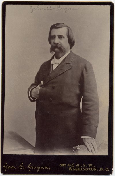 John Alexander Logan (1826-86), Amerikaanse senator en generaal van het Unieleger; foto door George C Gwynn, Washington DC door American Photographer